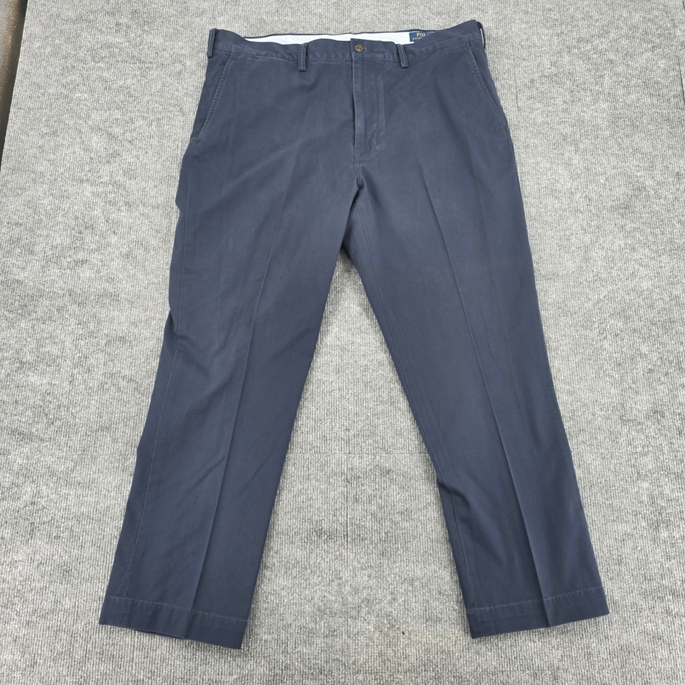Polo Ralph Lauren Navy Blue Stretch Straight Fit Chinos Mens 38x29 (fit 40x29)